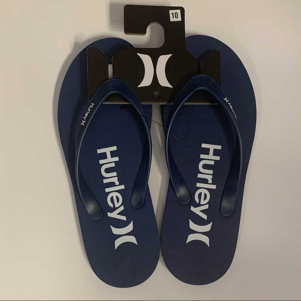 Men’s Navy Blue Hurley Flip-Flops Size:10